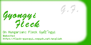 gyongyi fleck business card